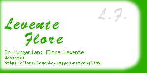 levente flore business card